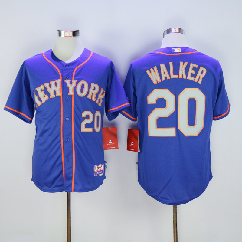 Men New York Mets #20 Walker Blue MLB Jerseys->new york mets->MLB Jersey